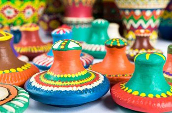 vasijas pintadas con colores